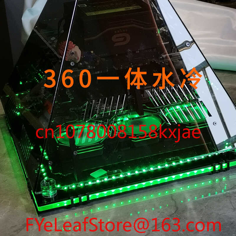 블랙 크리스탈 피라미드 섀시 클래스 B 아크릴 DIY  - Retro Gaming Pc Case 리뷰 및 가격