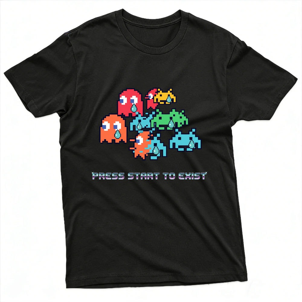 Press Start To Exist Funny Ret - Retro Gaming Meme 리뷰 및 가격